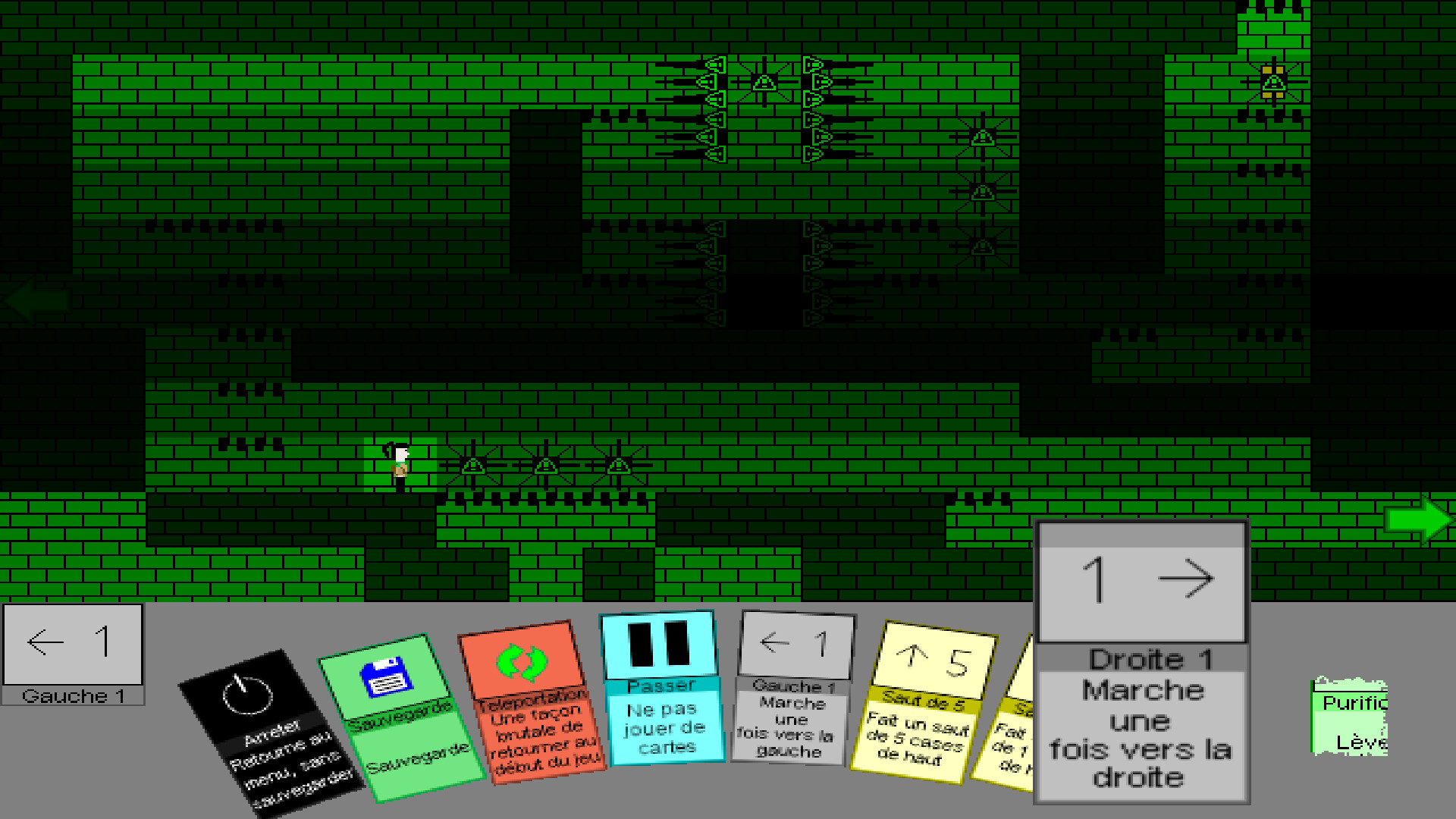 遊戲中的一個場景,展現了可愛的像素藝術風格。