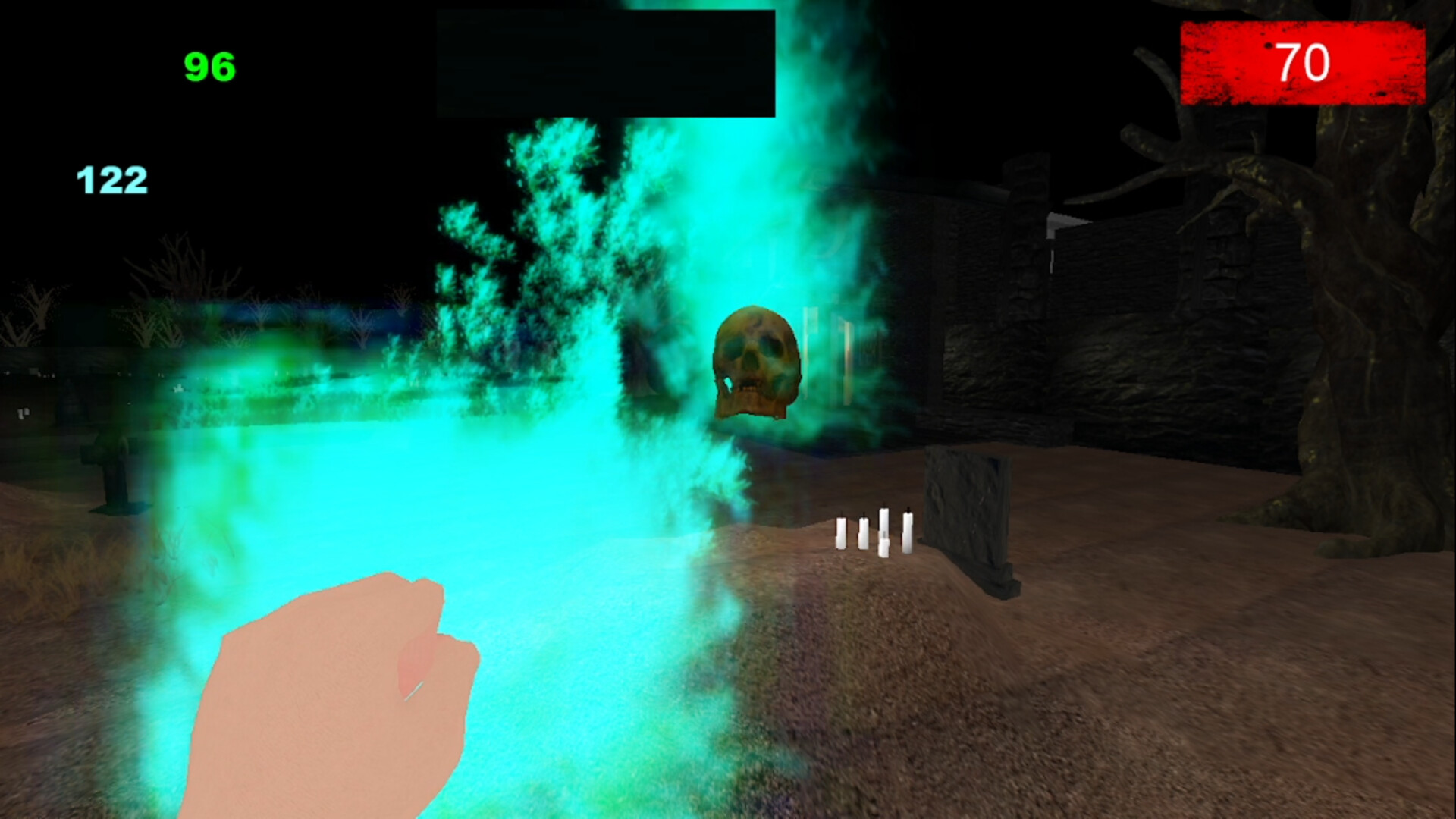 遊戲場景中充滿了詭異的雕像和壓抑的建築。