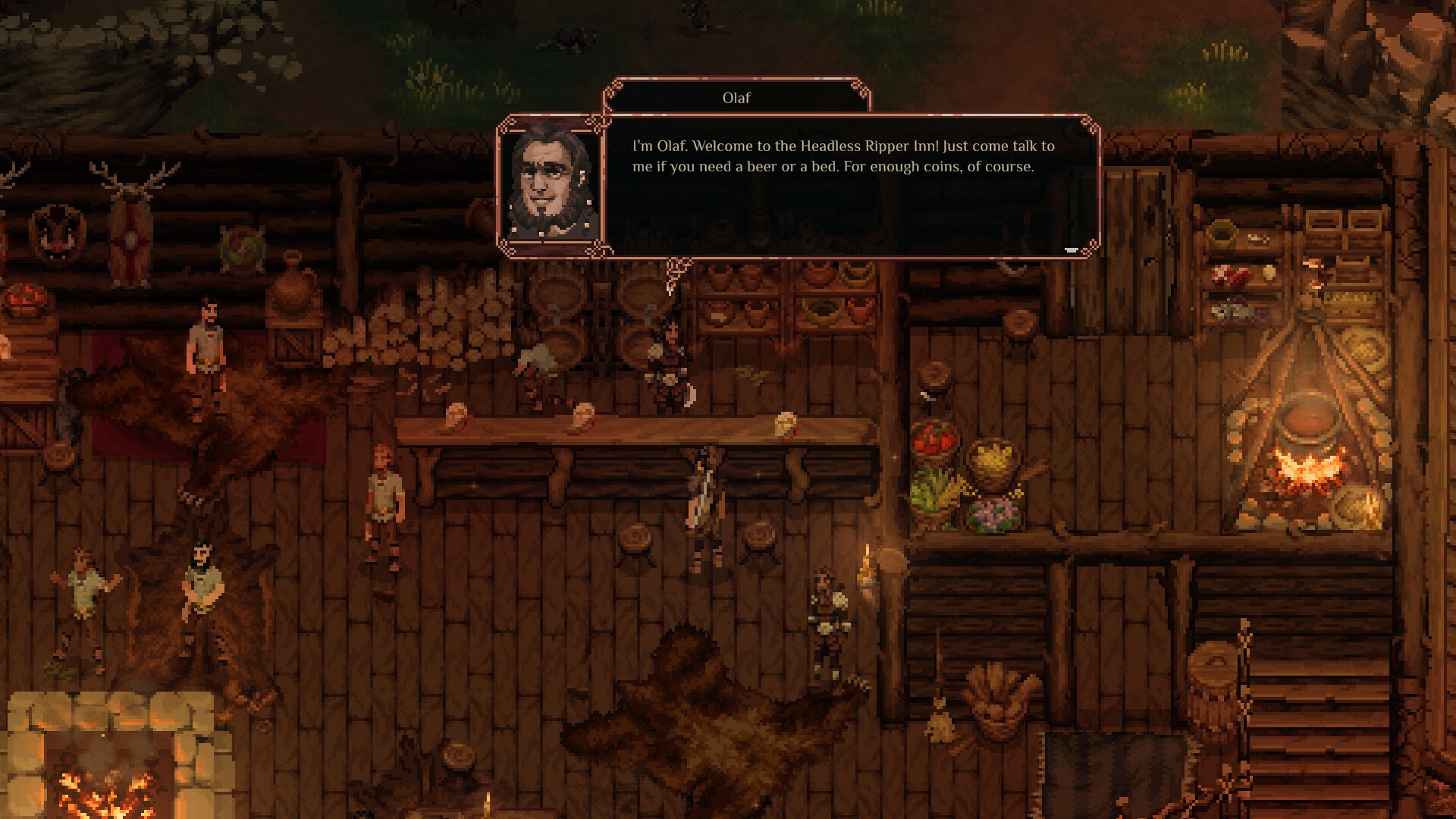 遊戲中的精美像素藝術場景