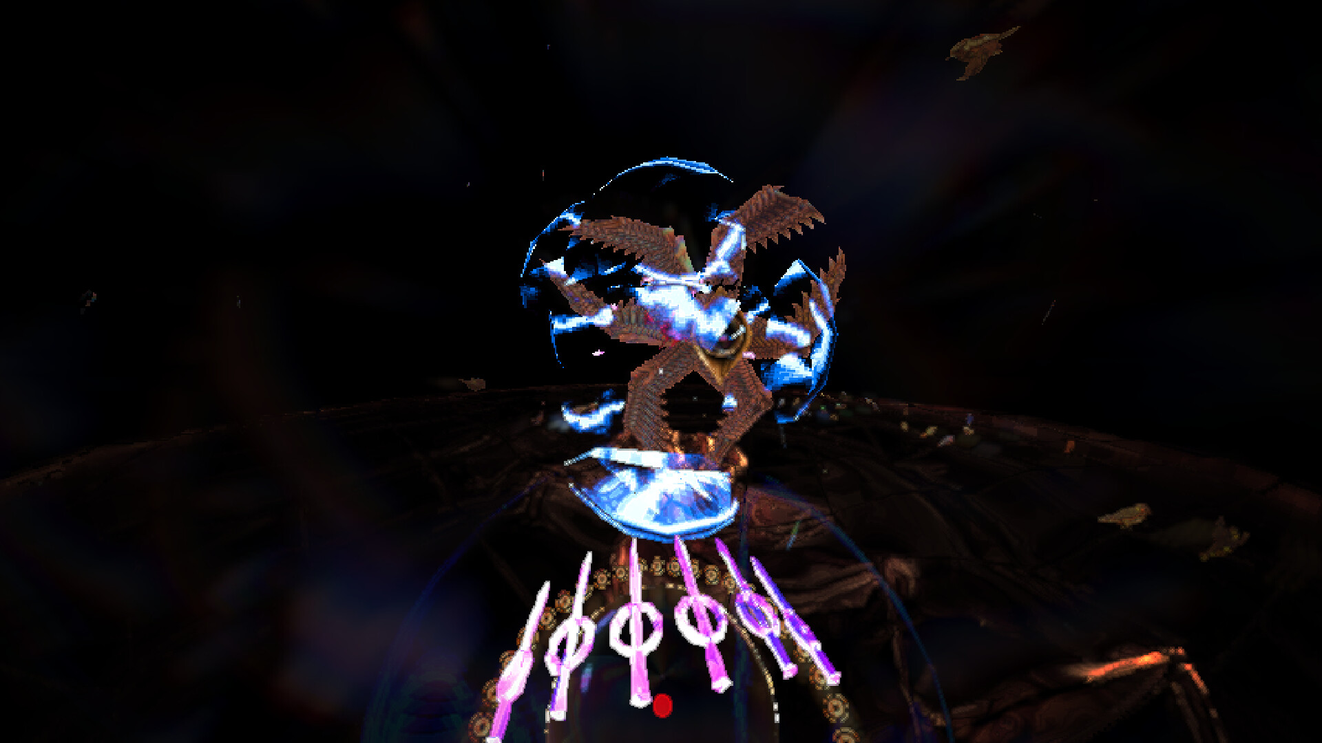 遊戲中的迷幻視覺風格與激烈的戰鬥場景