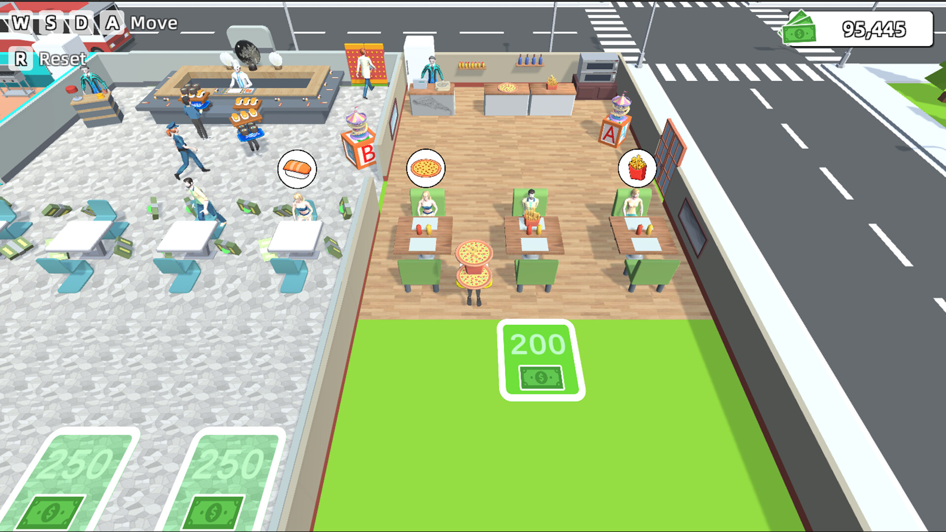 遊戲主視覺展示了繁忙的餐廳內部景象