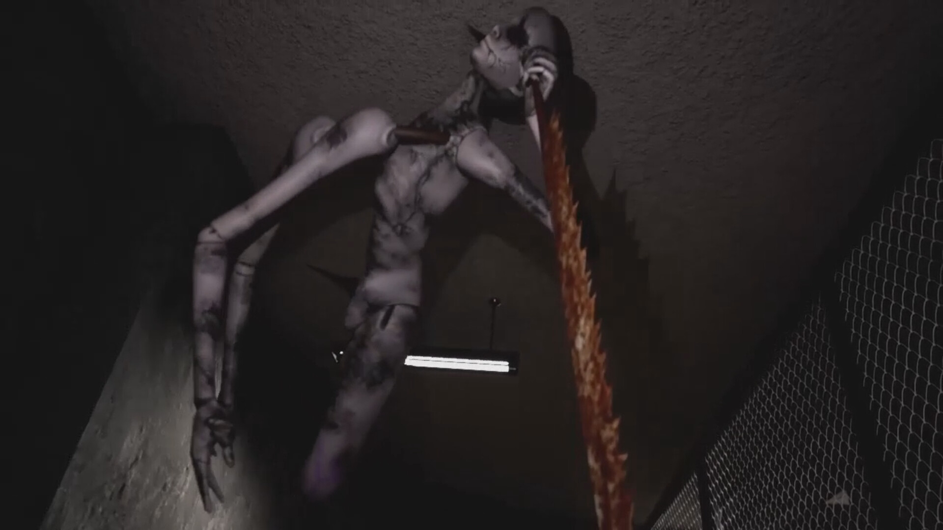 主角面對一個巨大而恐怖的怪物。