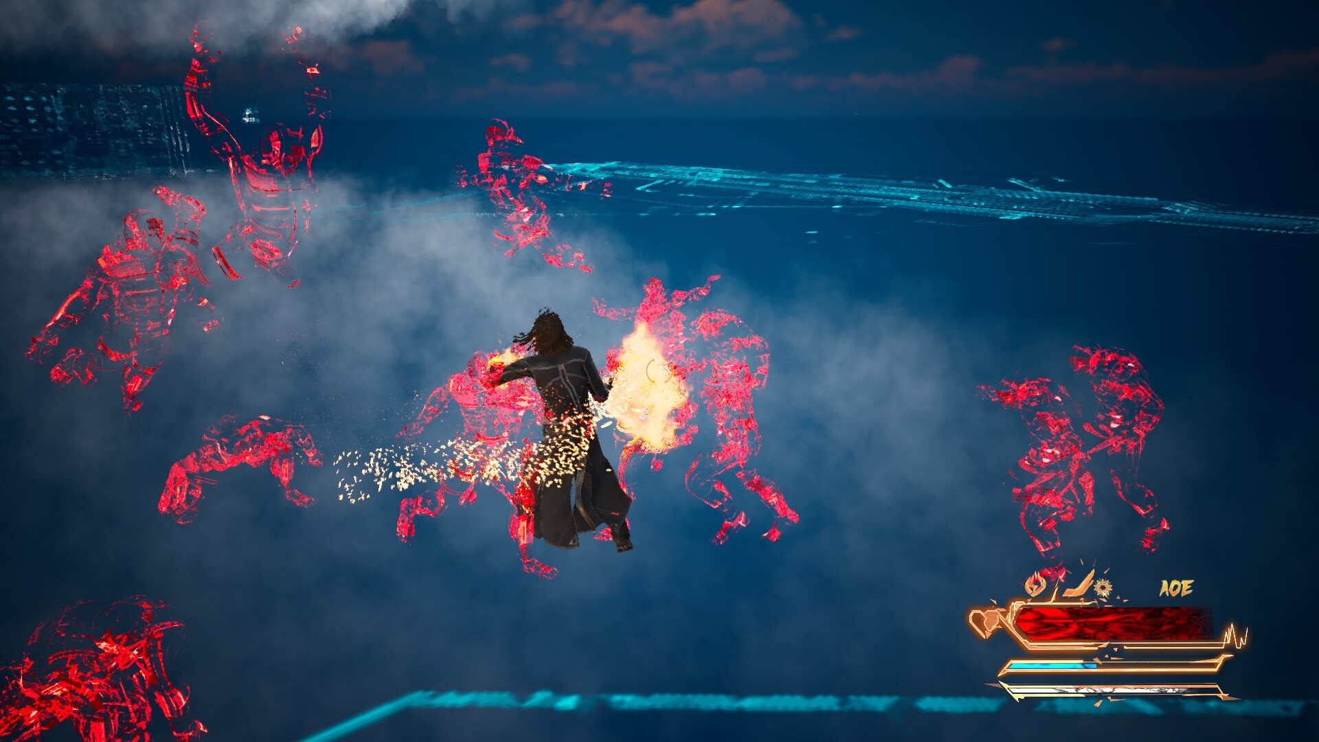 遊戲中另一個風格化的戰鬥或探索場景