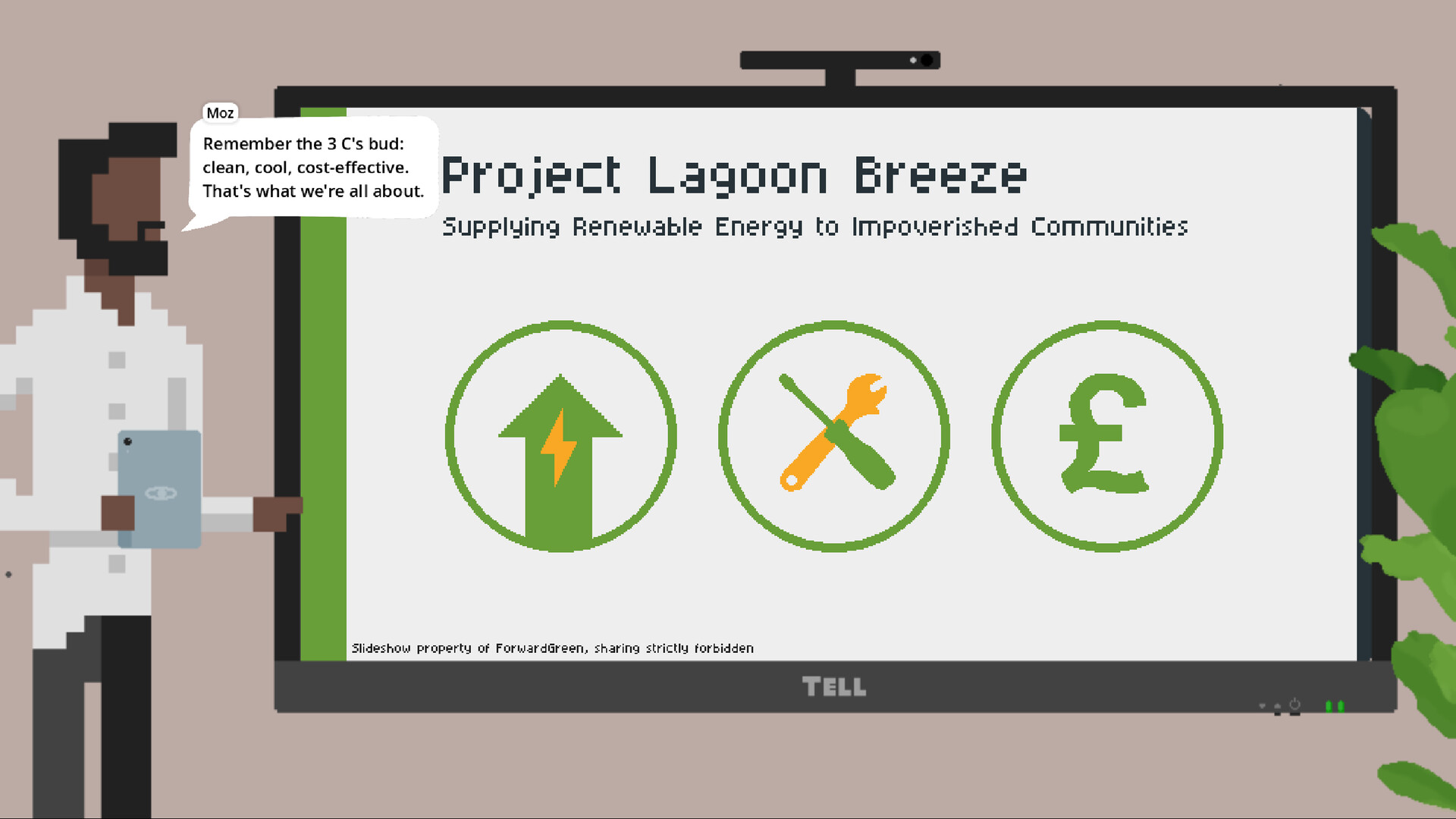 玩家在辦公桌前進行工作的畫面，螢幕上顯示著各種任務。