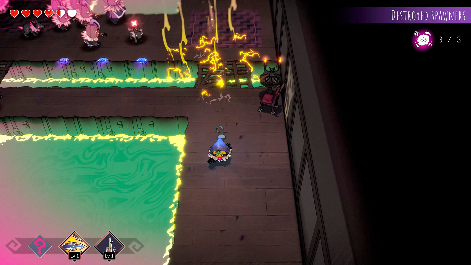 遊戲中的升級與能力選擇介面