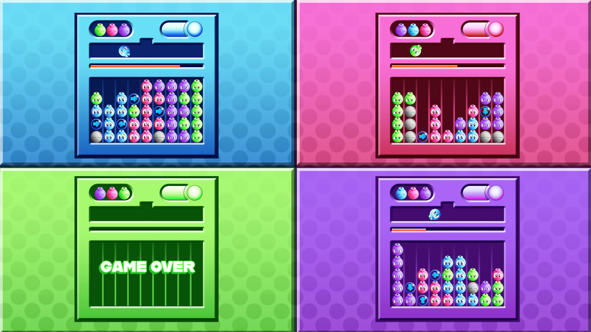 遊戲中觸發連鎖爆炸的瞬間,畫面效果十分華麗。