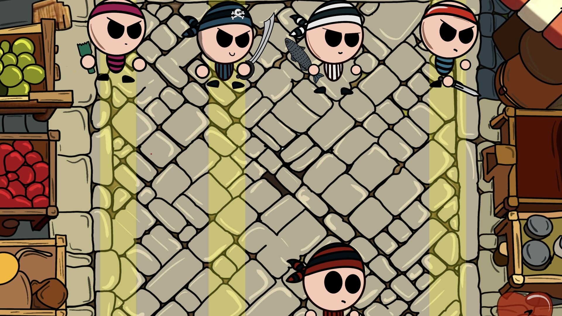 遊戲中的頭目戰，敵人是一隻巨大的螃蟹，其攻擊與背景音樂緊密結合