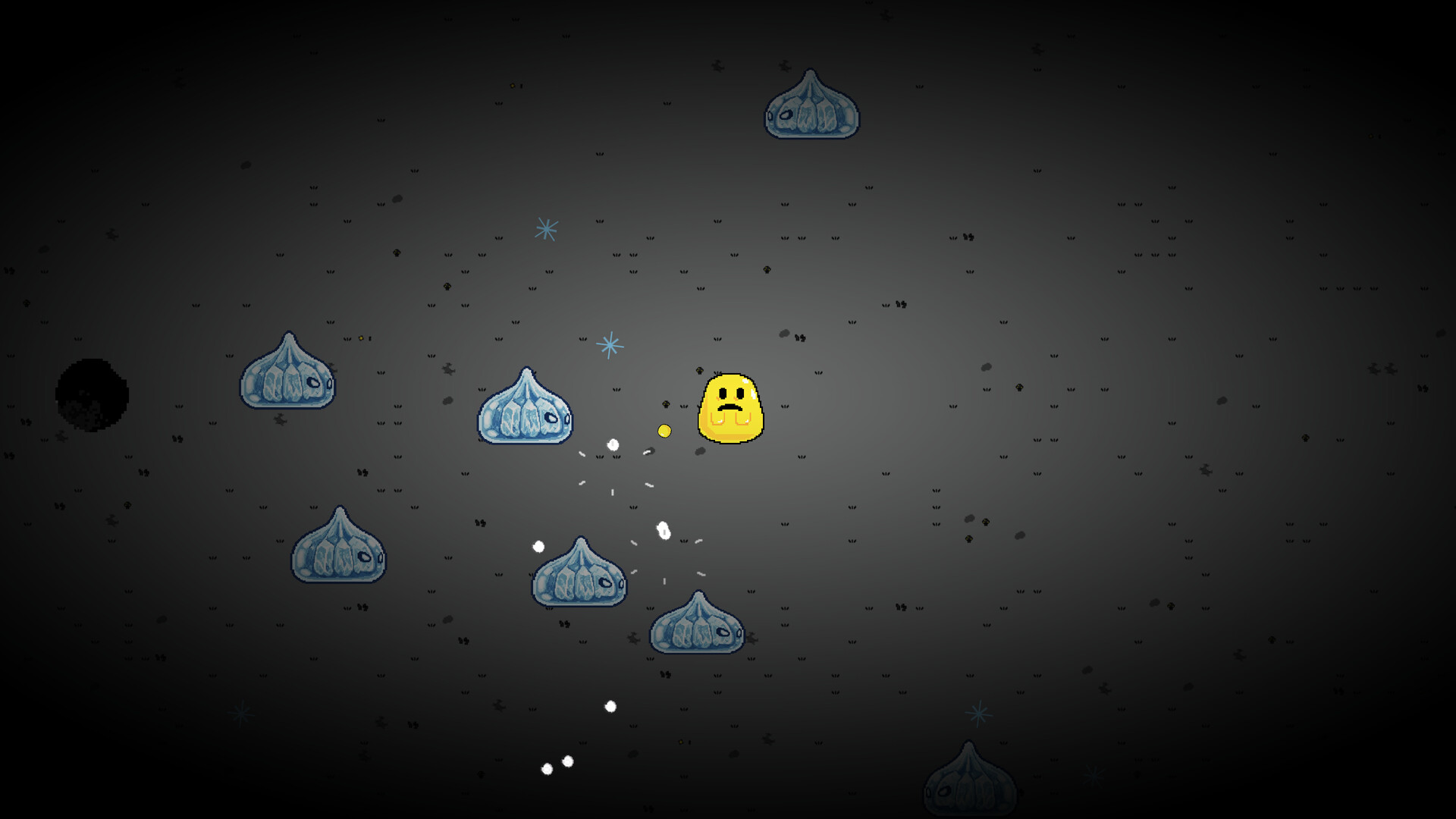 遊戲畫面截圖，角色正在釋放一個範圍技能，攻擊周圍的敵人。