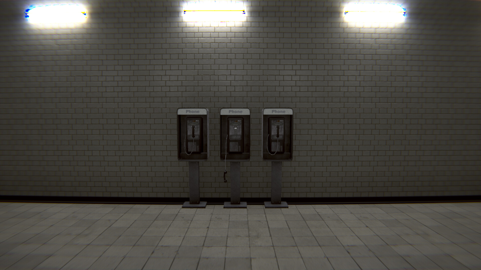 通道中光線較暗的部分，氛圍更為壓抑