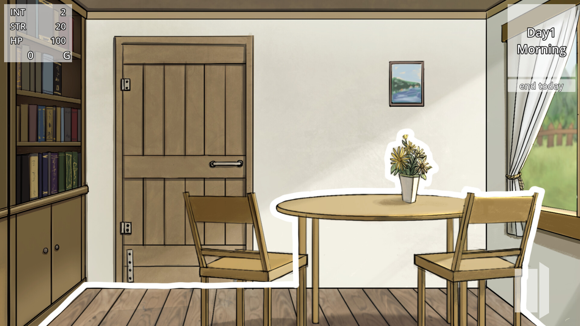 遊戲中的對話介面,展示了角色之間的互動。