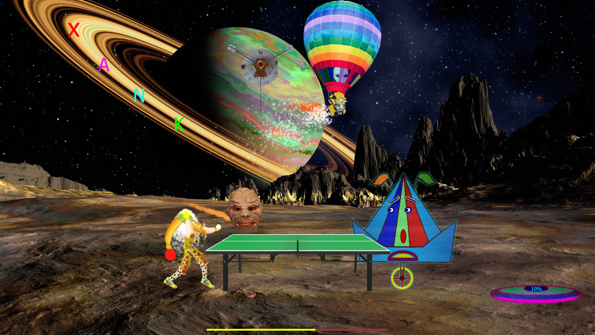 遊戲中的一個普通比賽場景