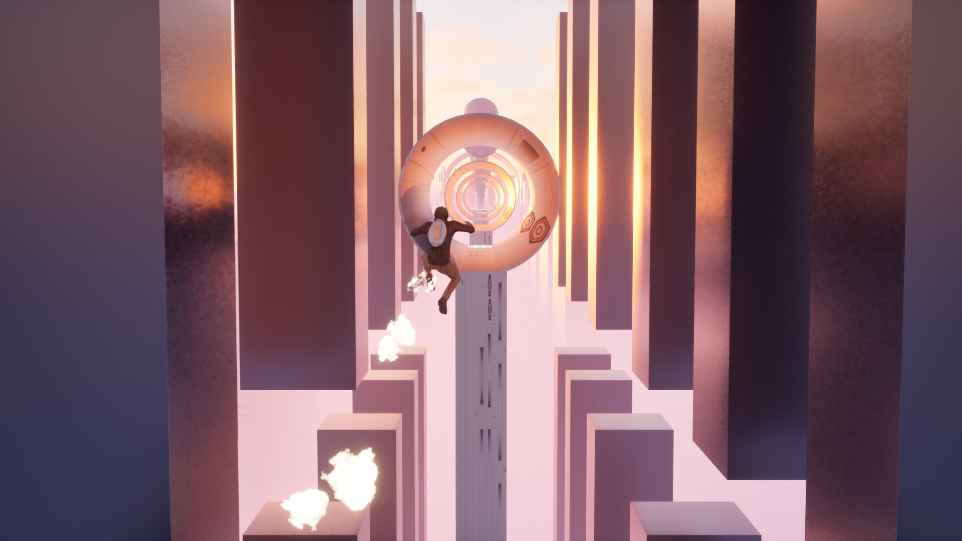 埃德加望向遠方一座漂浮在空中的巨大島嶼，充滿了冒險的召喚。