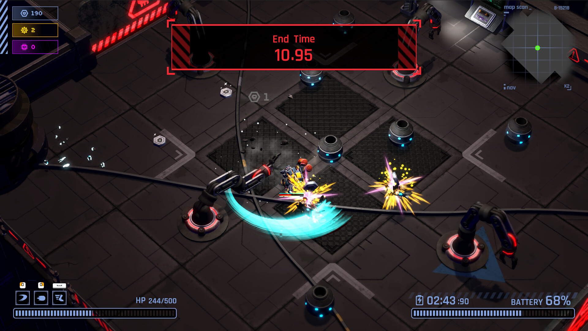 一個充滿工業管道和機械結構的關卡,展示了遊戲的環境設計細節。