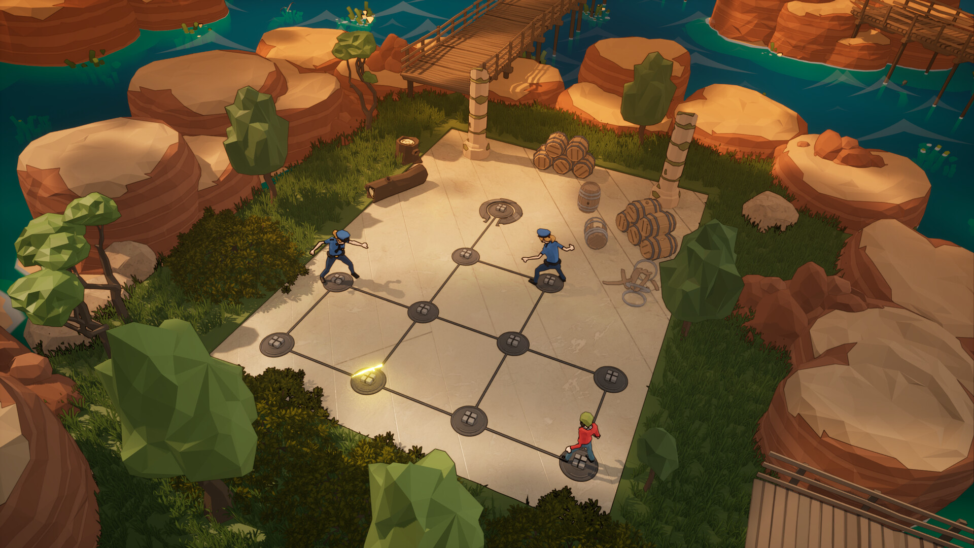 UHILANT 遊戲中的場景，展現了其獨特的微縮模型風格。