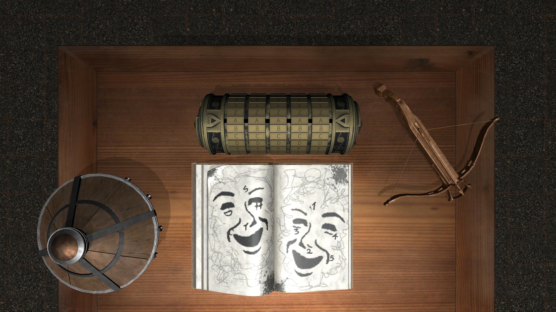 遊戲中充滿神秘符號的謎題頁面