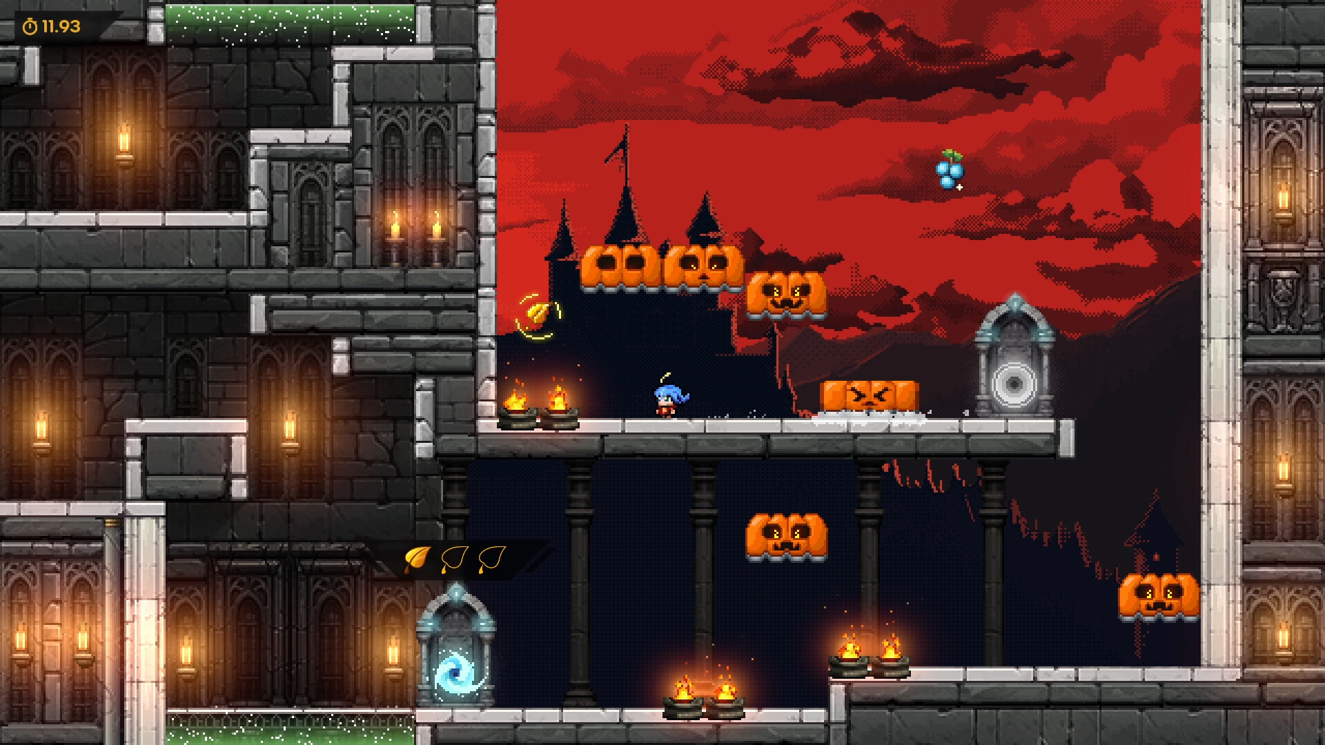 遊戲中充滿挑戰性的平台跳躍