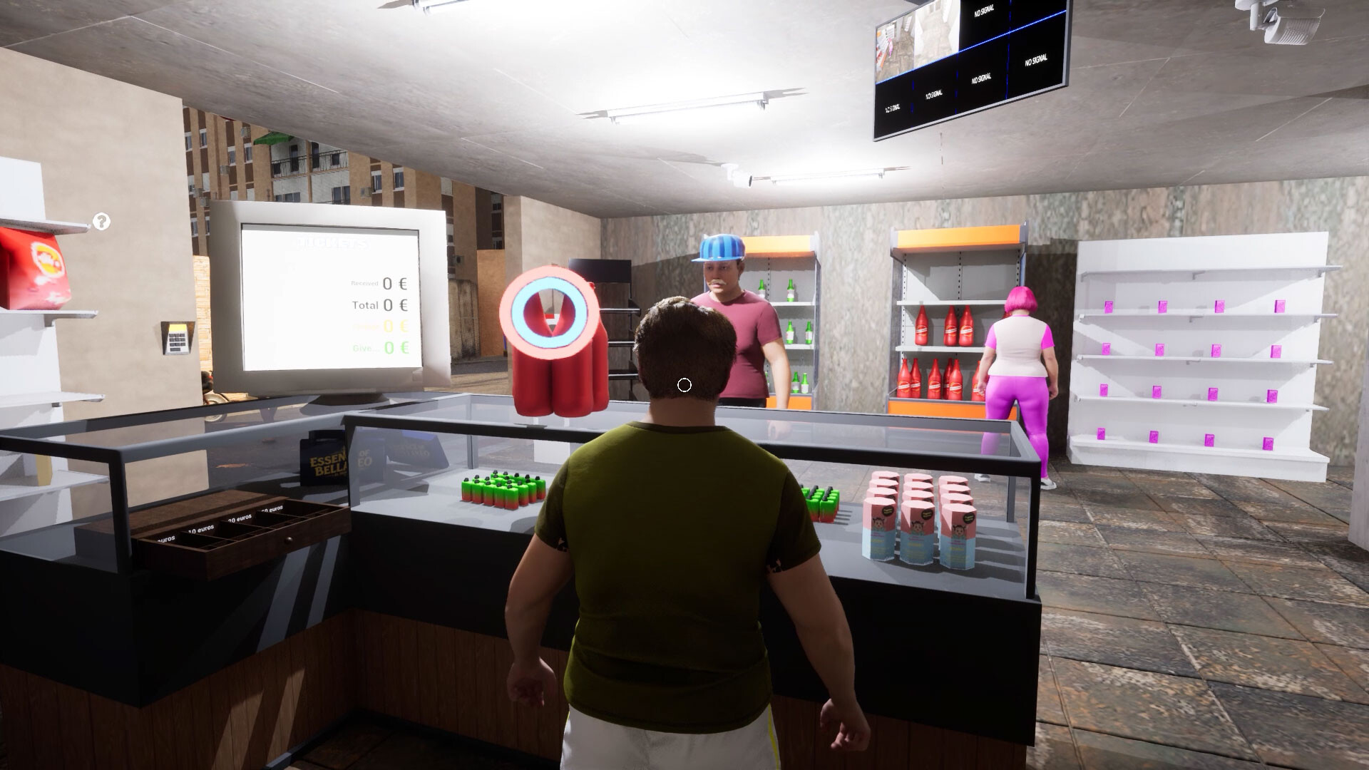 玩家在遊戲中整理貨架，將商品擺放整齊。