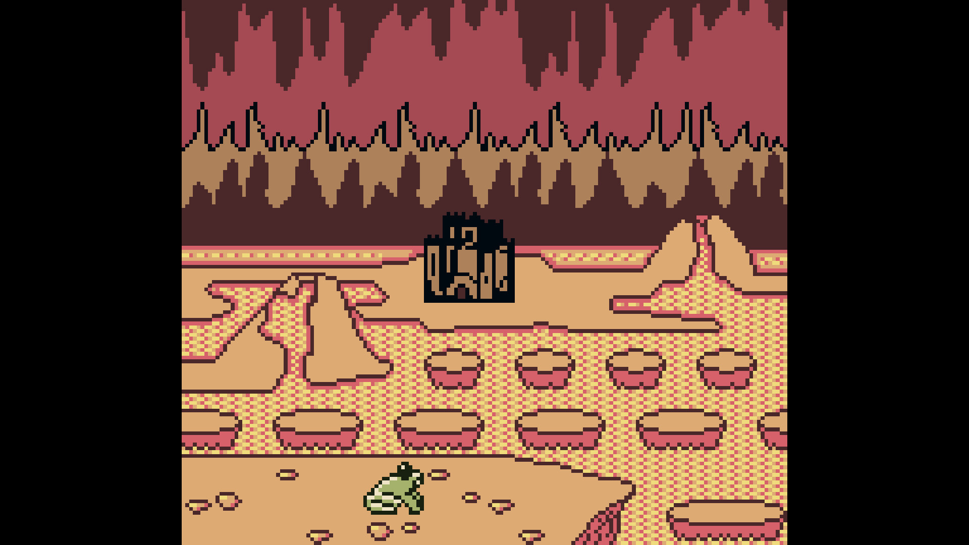 Pyrotoad 探索一個類似工廠的區域，周圍有許多機械裝置。