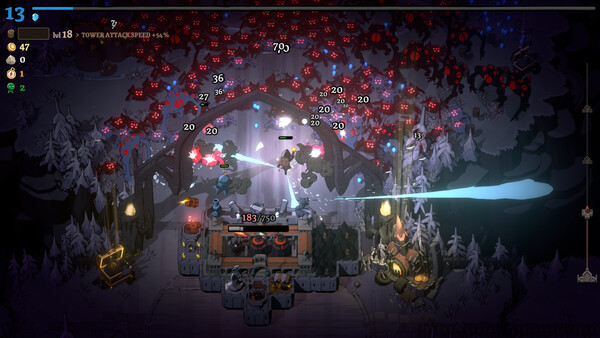 英雄面對巨大的首領級怪物