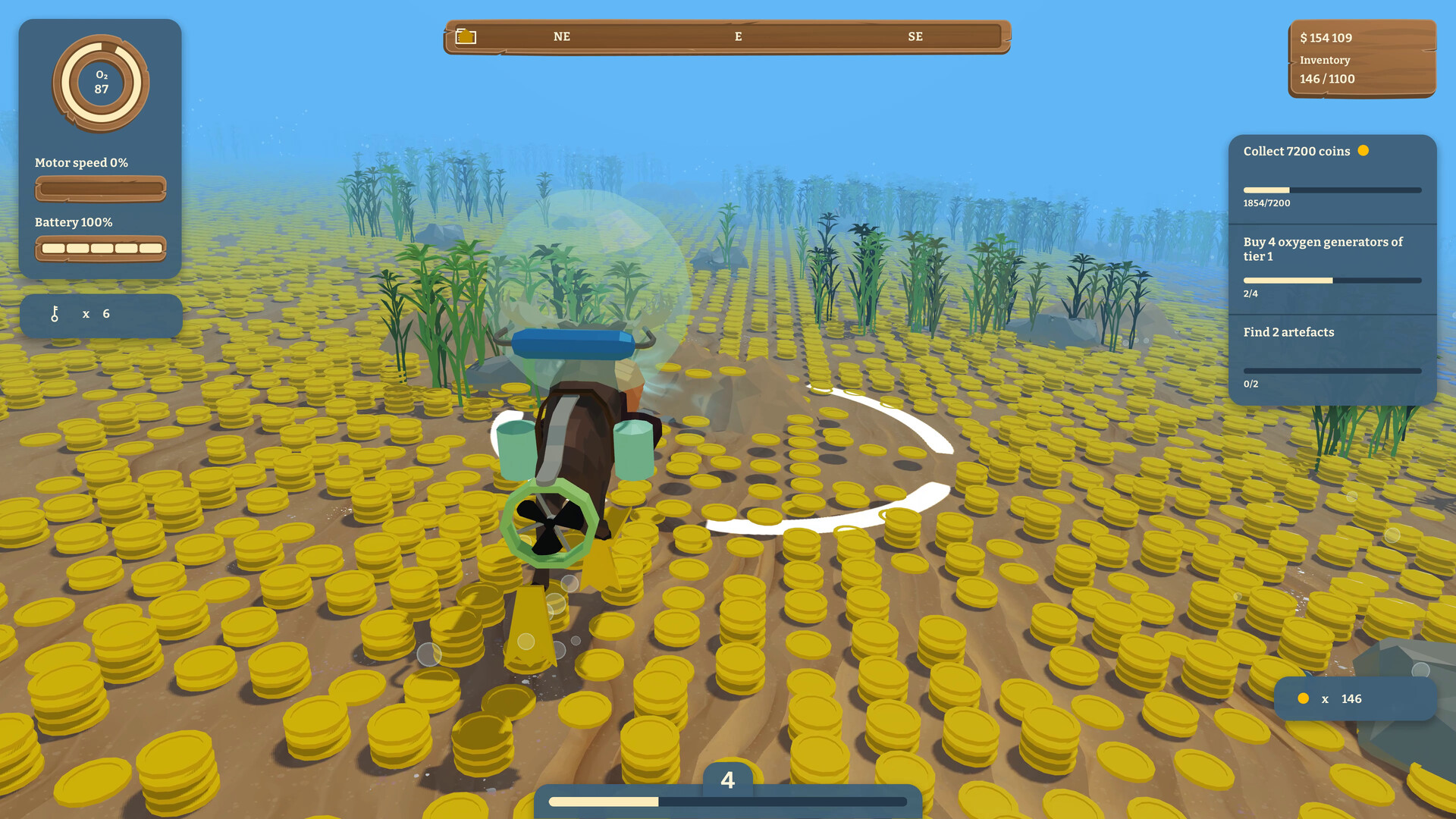 麋鹿主角在五彩斑斕的珊瑚礁中潛水。