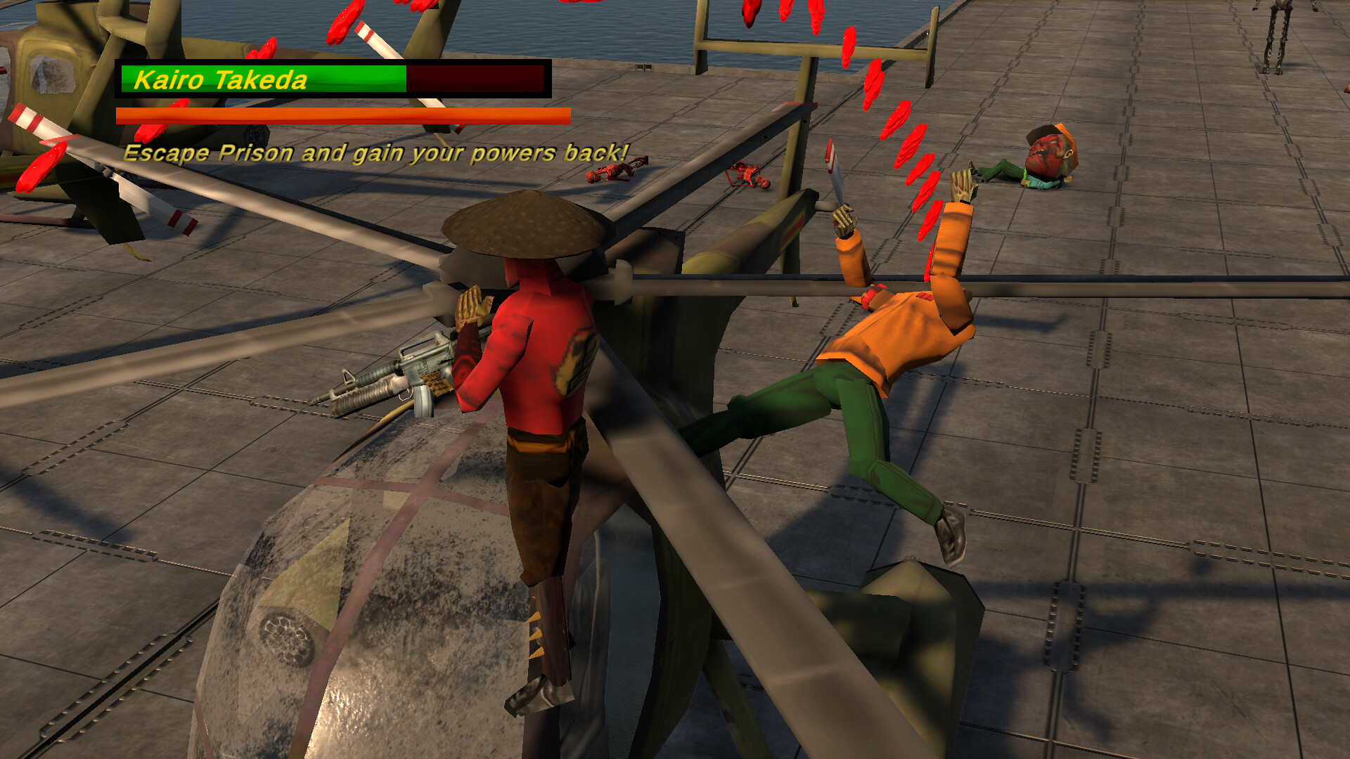 遊戲中的一個寧靜場景，展示了獨特的環境美術。