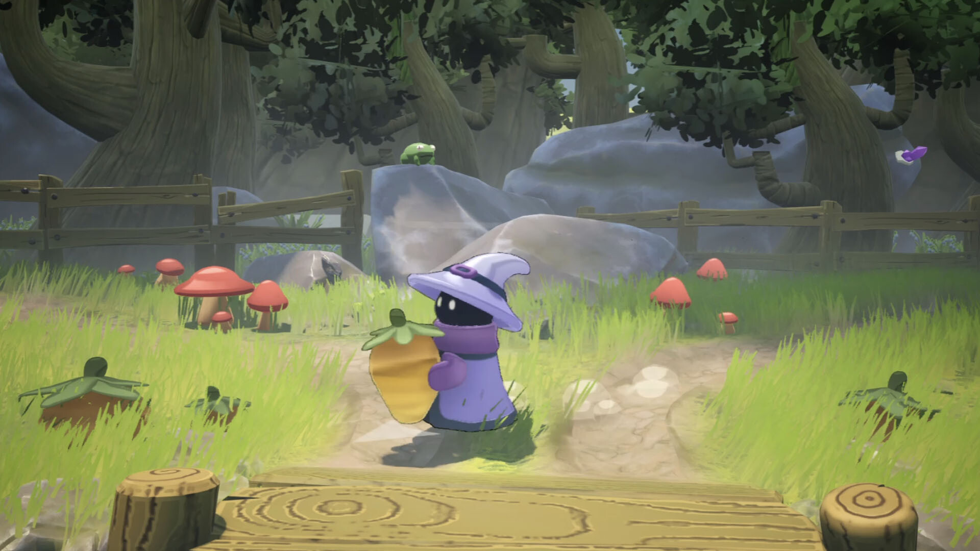 遊戲中的煉金區域，玩家角色正在鍋爐旁釀造藥水。