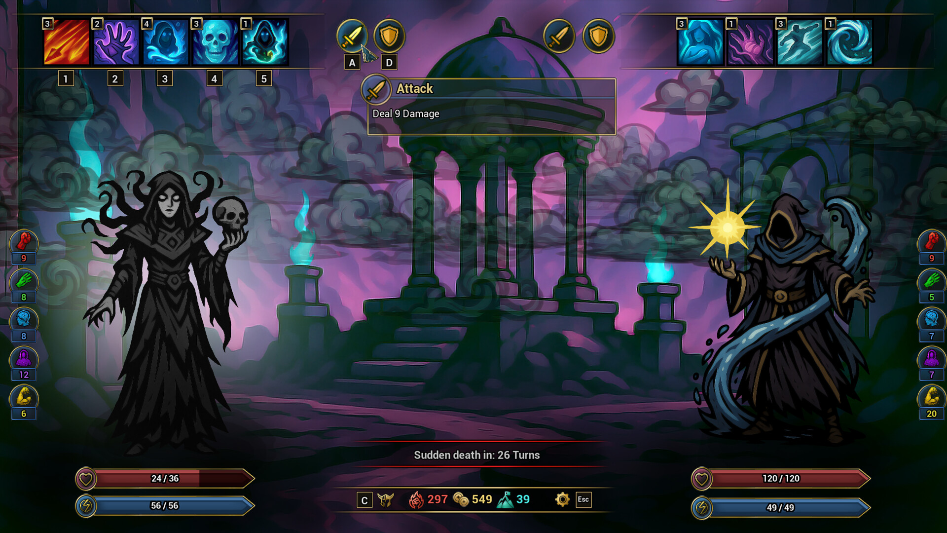 遊戲中的探索與對話介面。