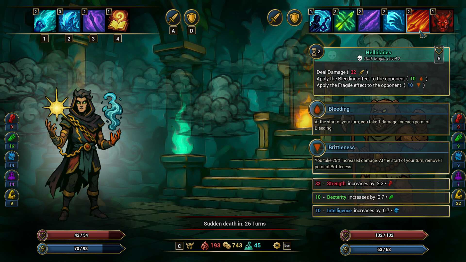 面對強大的敵人，需要謹慎選擇技能。