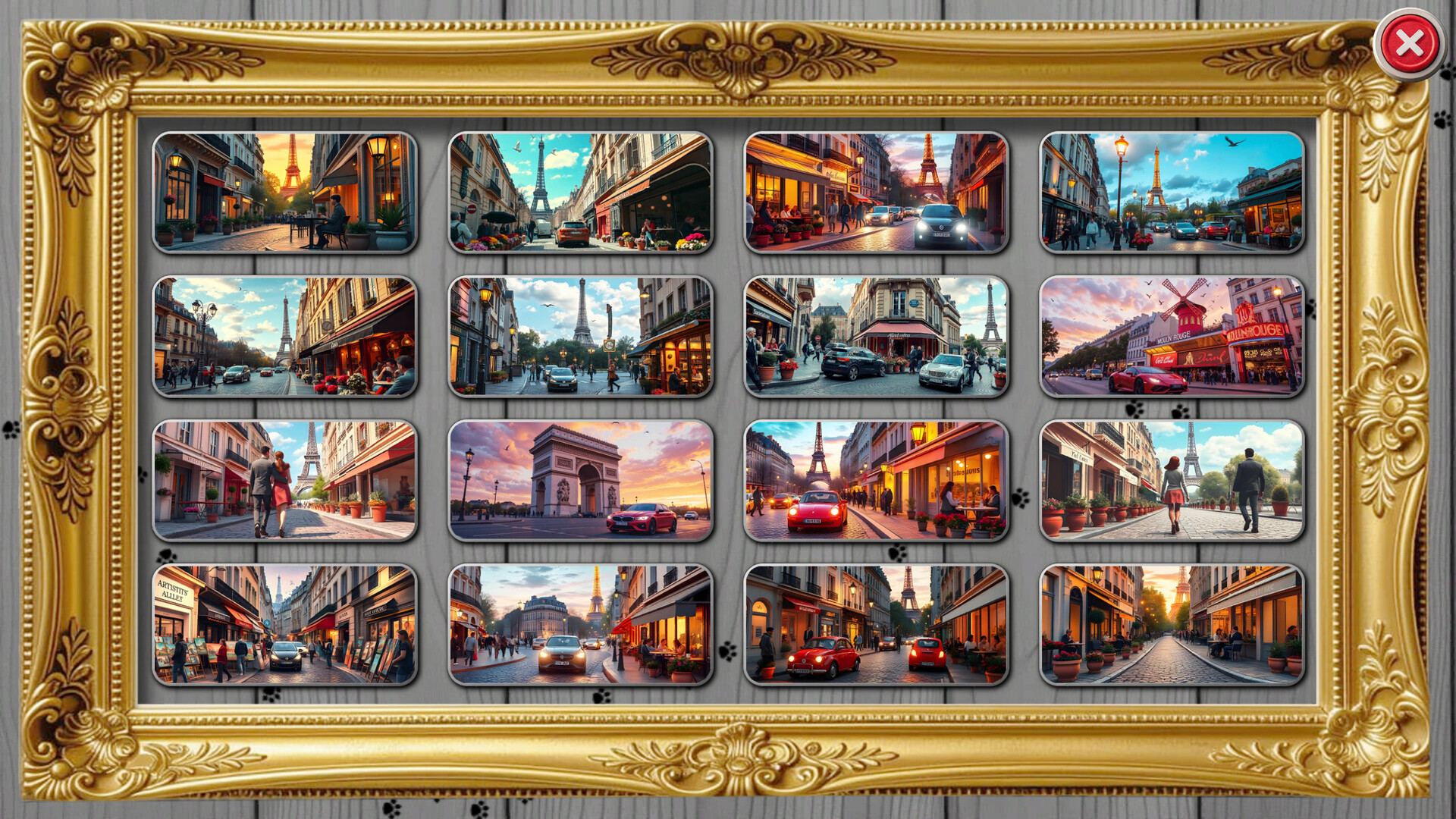 遊戲的關卡選擇畫面