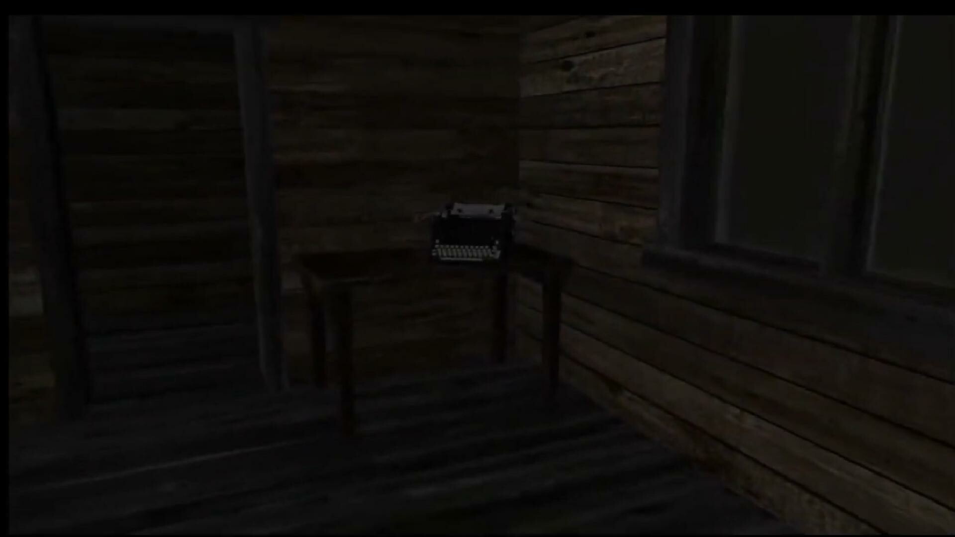 手持光源探索黑暗的走廊