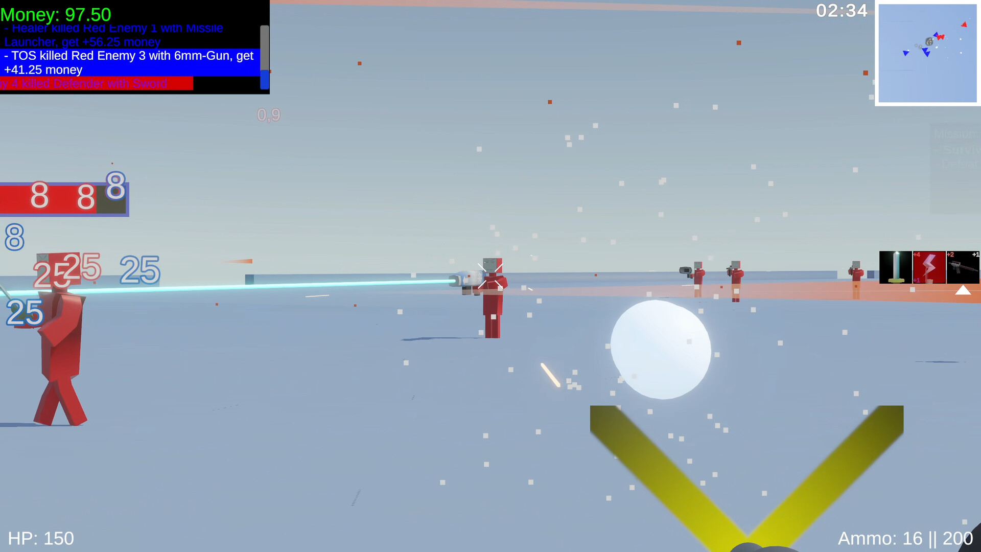 玩家與多名友方支持者共同作戰。