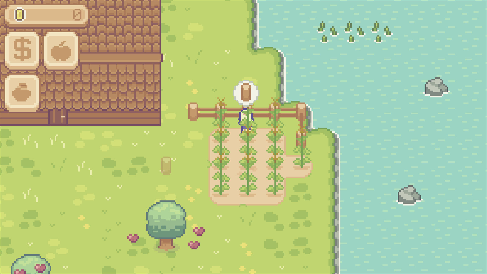 遊戲中的寧靜夜晚場景