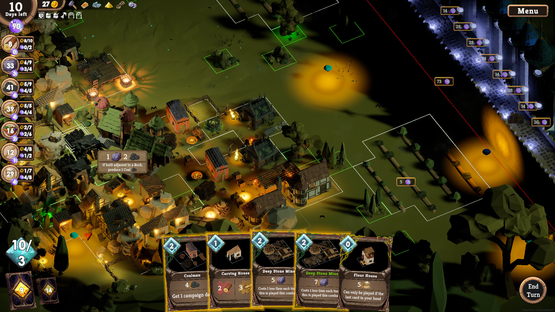 玩家在隨機生成的地圖上規劃前進路線