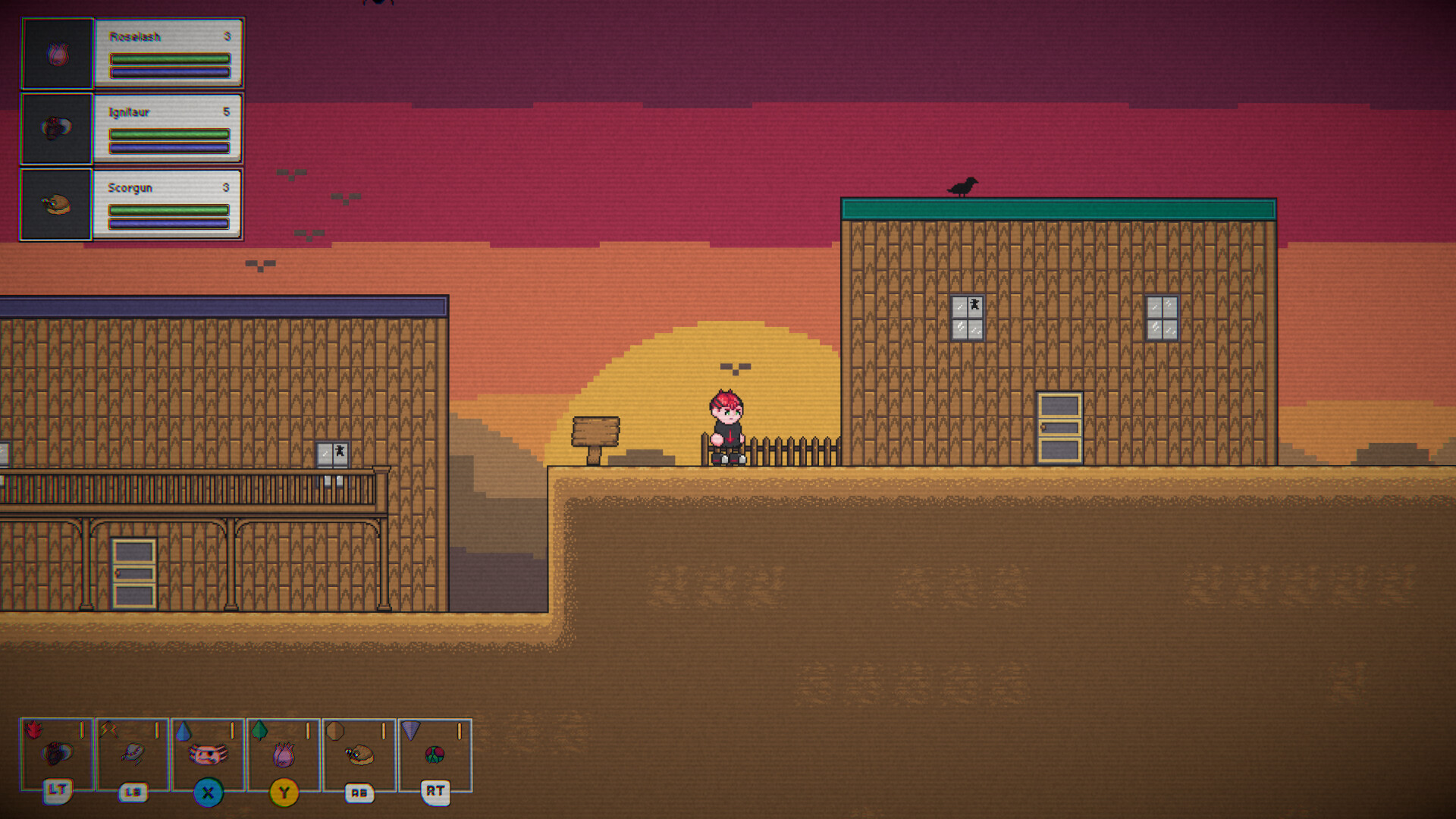 遊戲中的戰鬥畫面，玩家的 Papling 正在與敵人對戰。