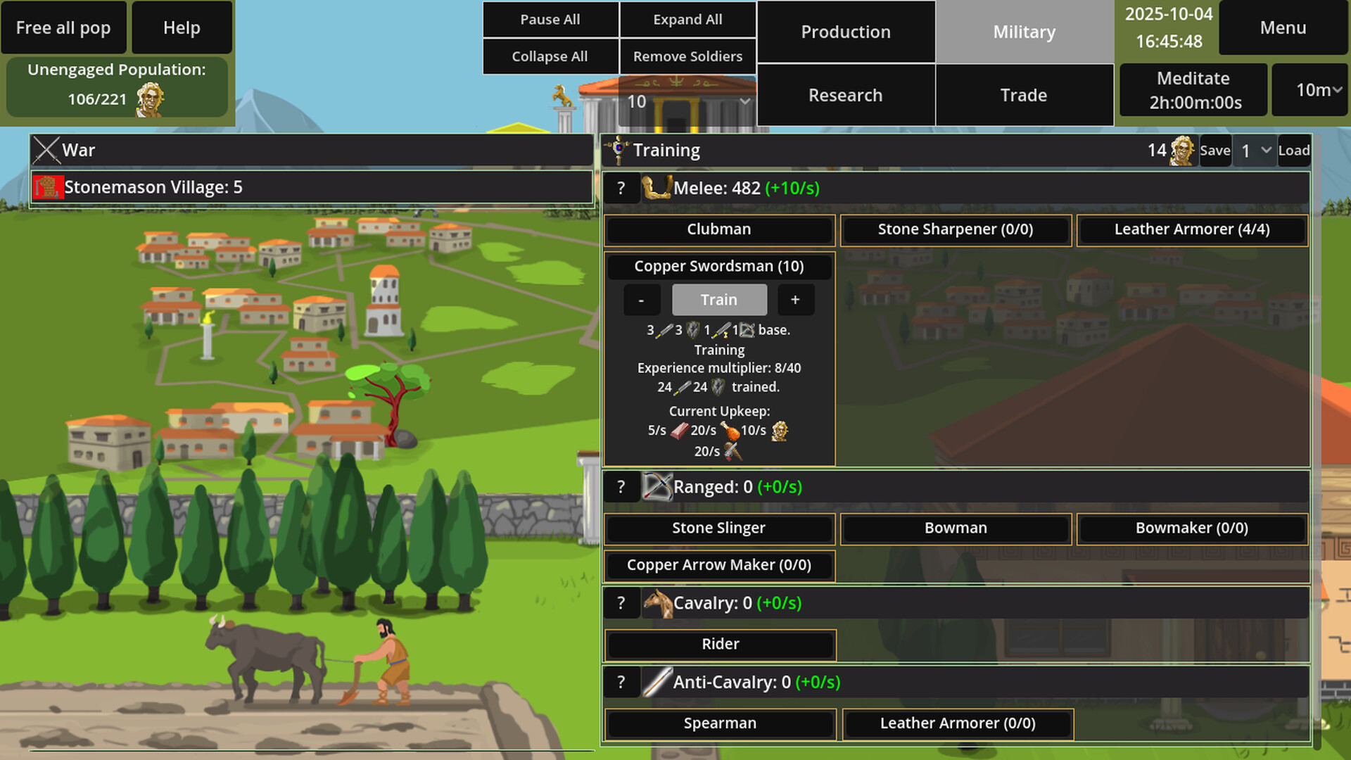 遊戲《奔赴星辰 (To the Stars Idle)》的軍事單位管理或戰鬥準備介面截圖。