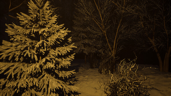 一個詭異的人形模特站在店內，氣氛恐怖。