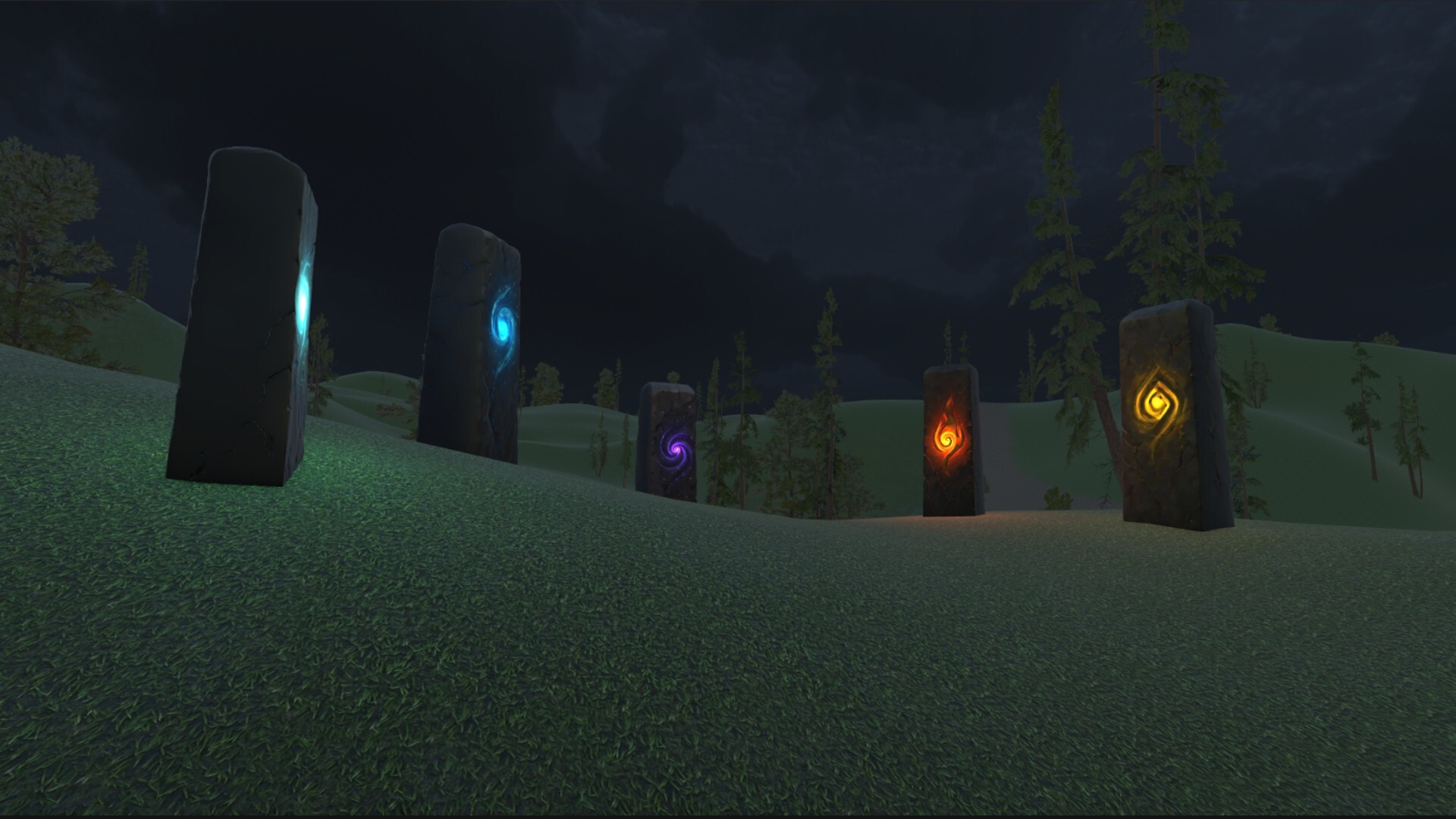 主角在一片被腐化的紅色區域中與一隻巨大的怪物對峙。