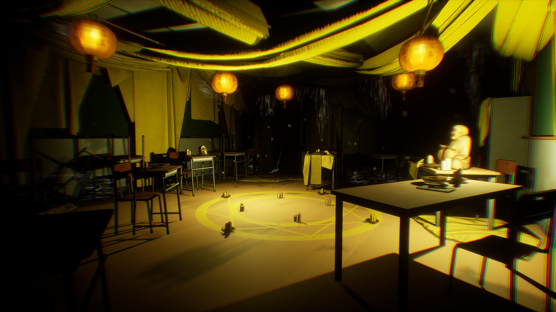 春日在一間看起來像是保健室的房間裡。