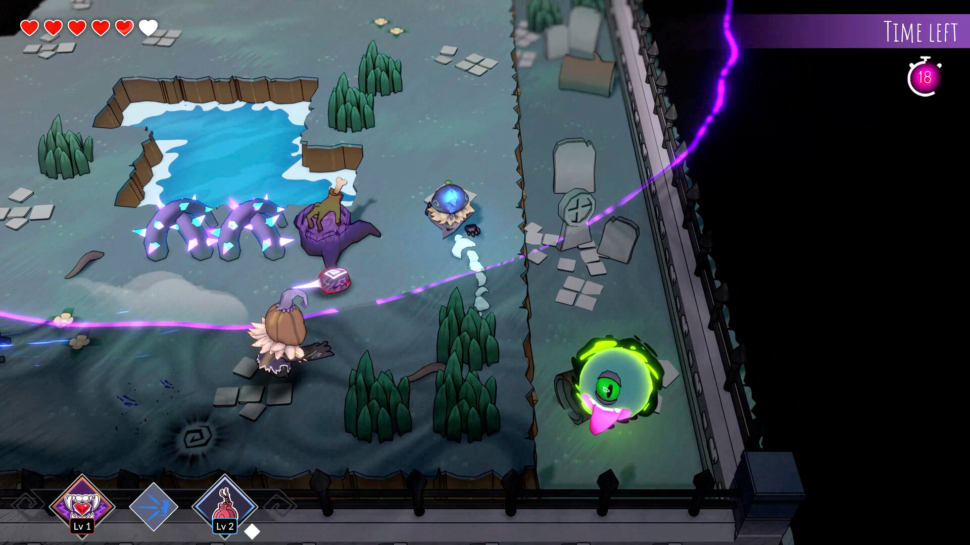 主角面對成群的敵人