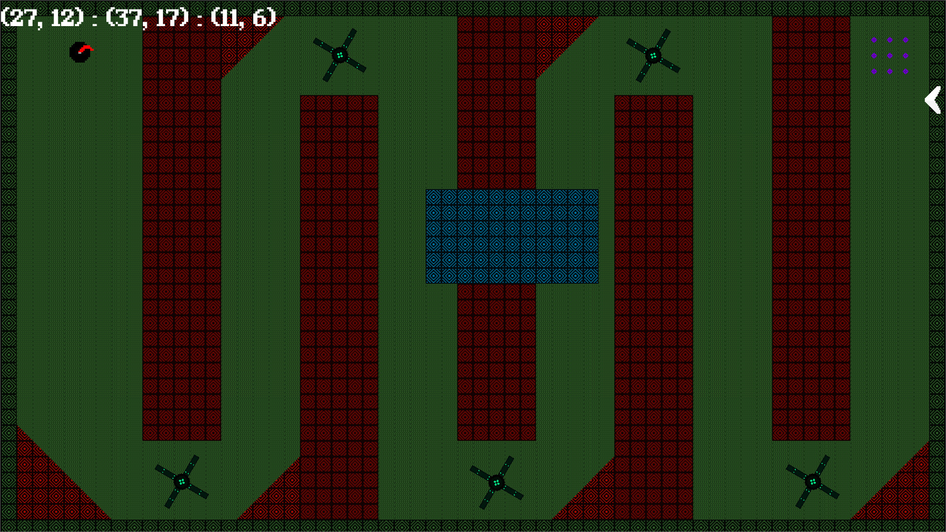 一顆高爾夫球正飛向一個充滿挑戰性的平台。