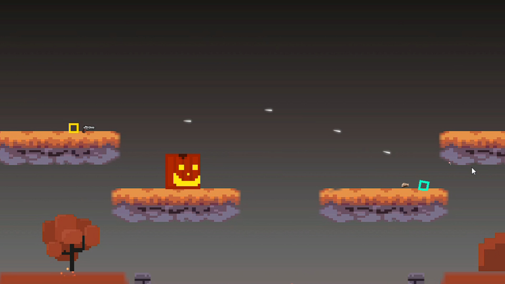 一個角色在地圖邊緣進行驚險的牆壁跳躍。