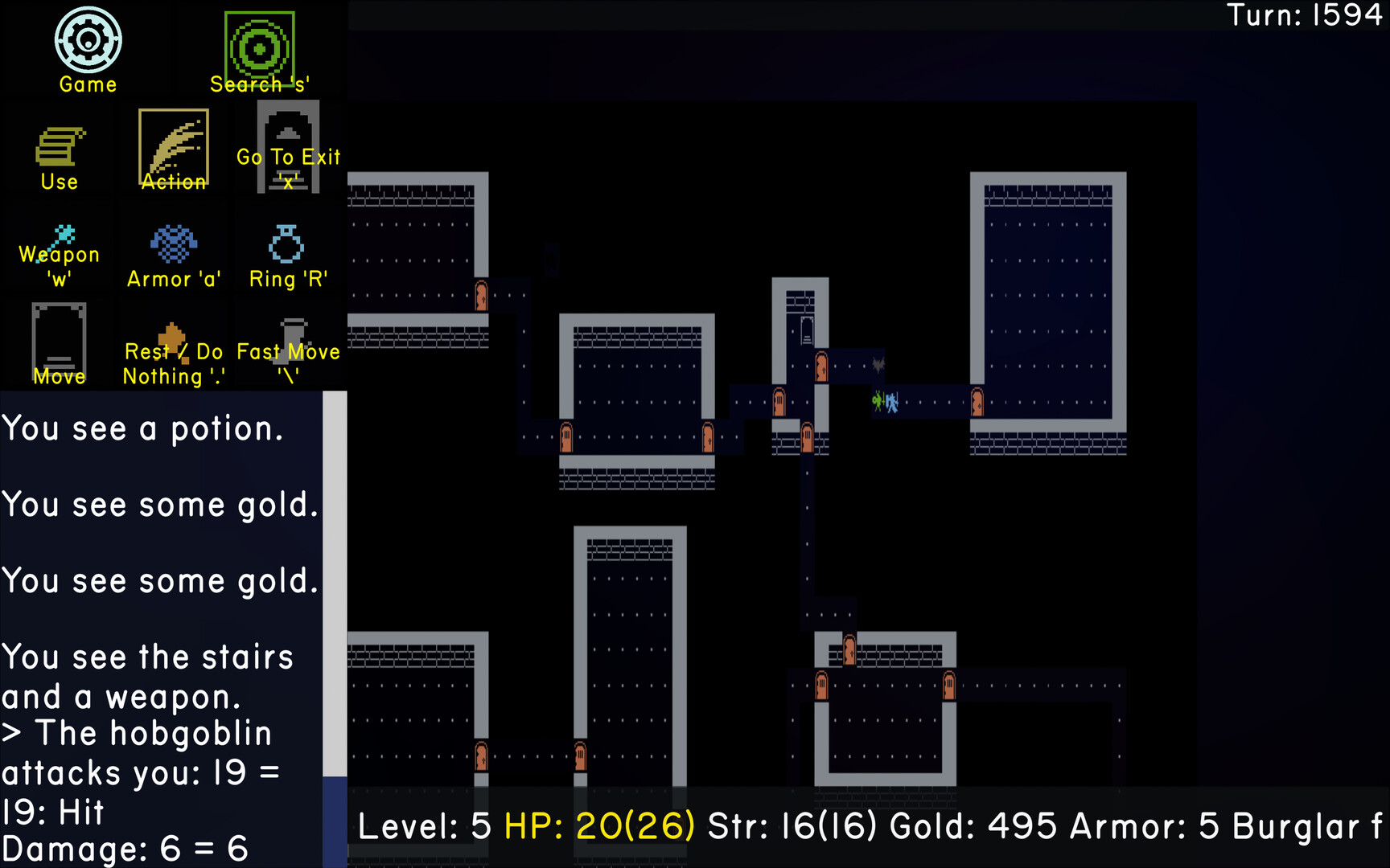 遊戲畫面展示了詳細的介面，包括左側的遊戲日誌和右側的物品欄。