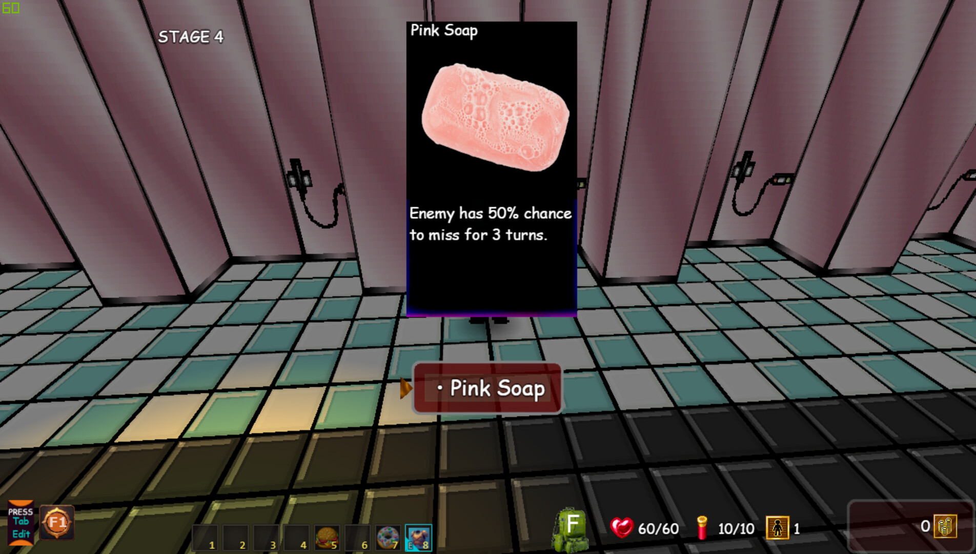 玩家角色在監獄的醫療室或實驗室中探索。