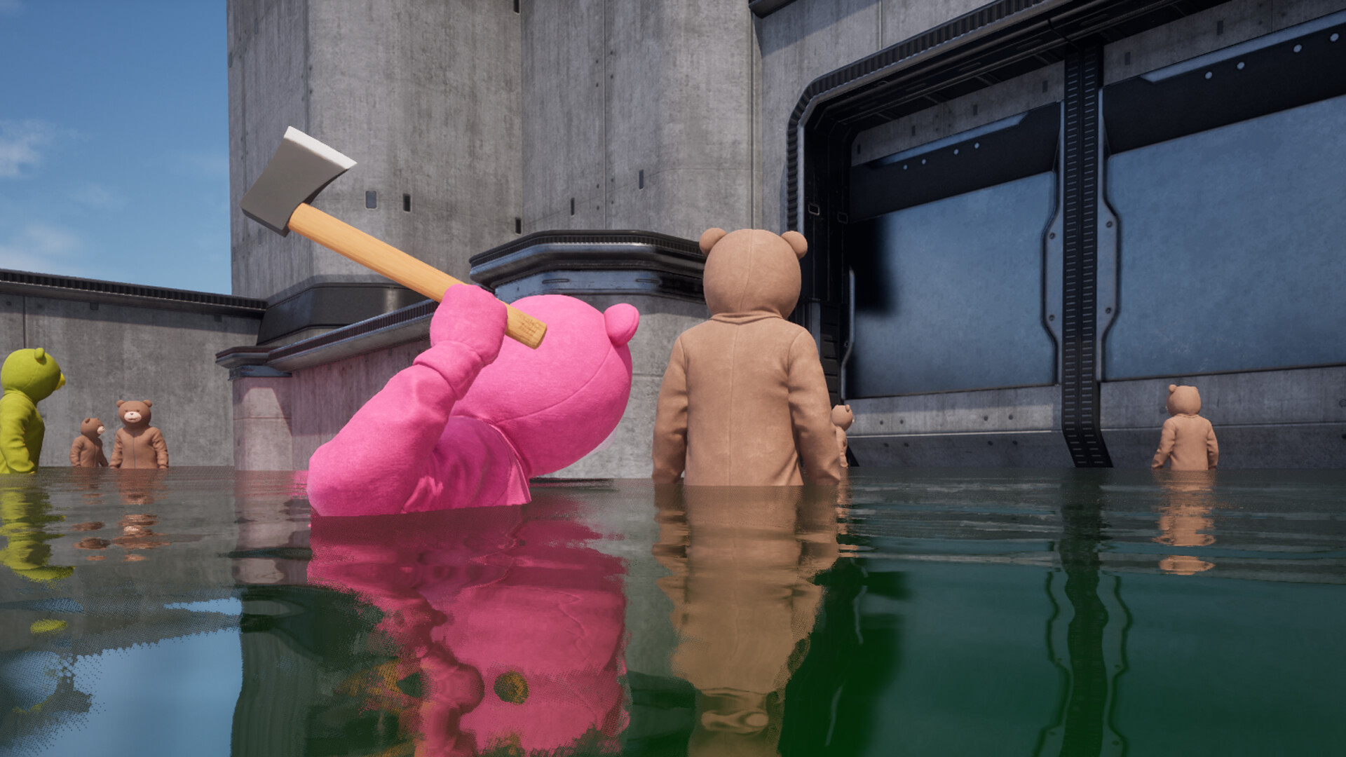 玩家在建築物內部進行搜索與潛伏。