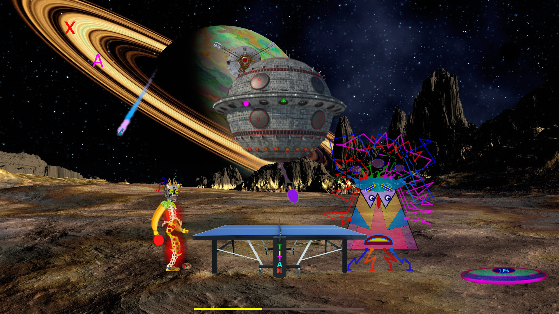 玩家在賽場上面對來自空中的威脅