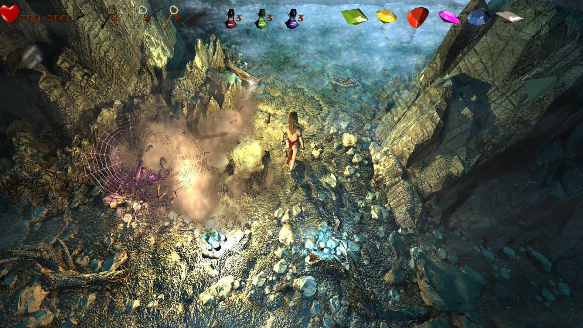 主角在一個充滿敵意的環境中前進,展現了遊戲的冒險氛圍。