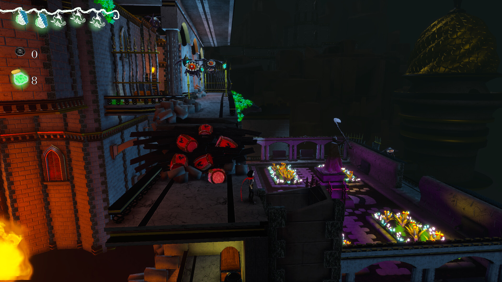 主角使用技能進行戰鬥的畫面