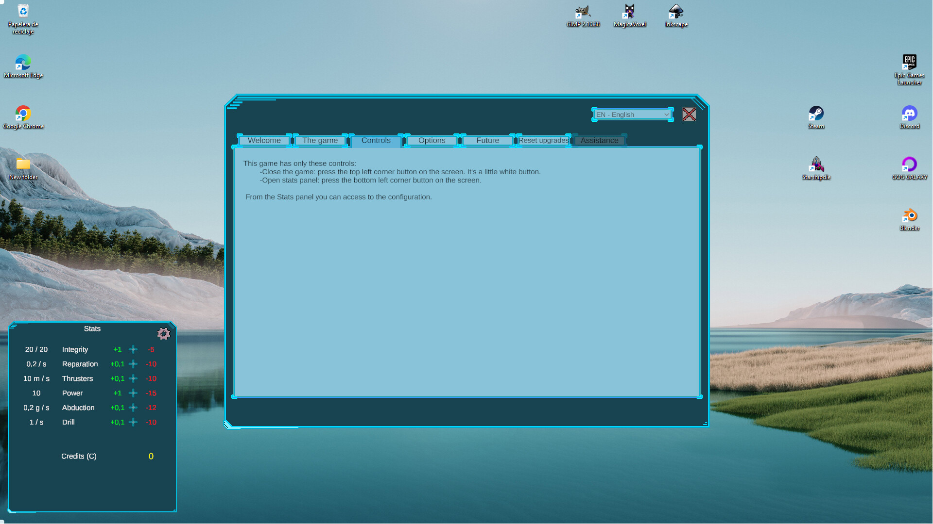 星際飛船 (StarShipdle) 遊戲畫面，升級飛船介面
