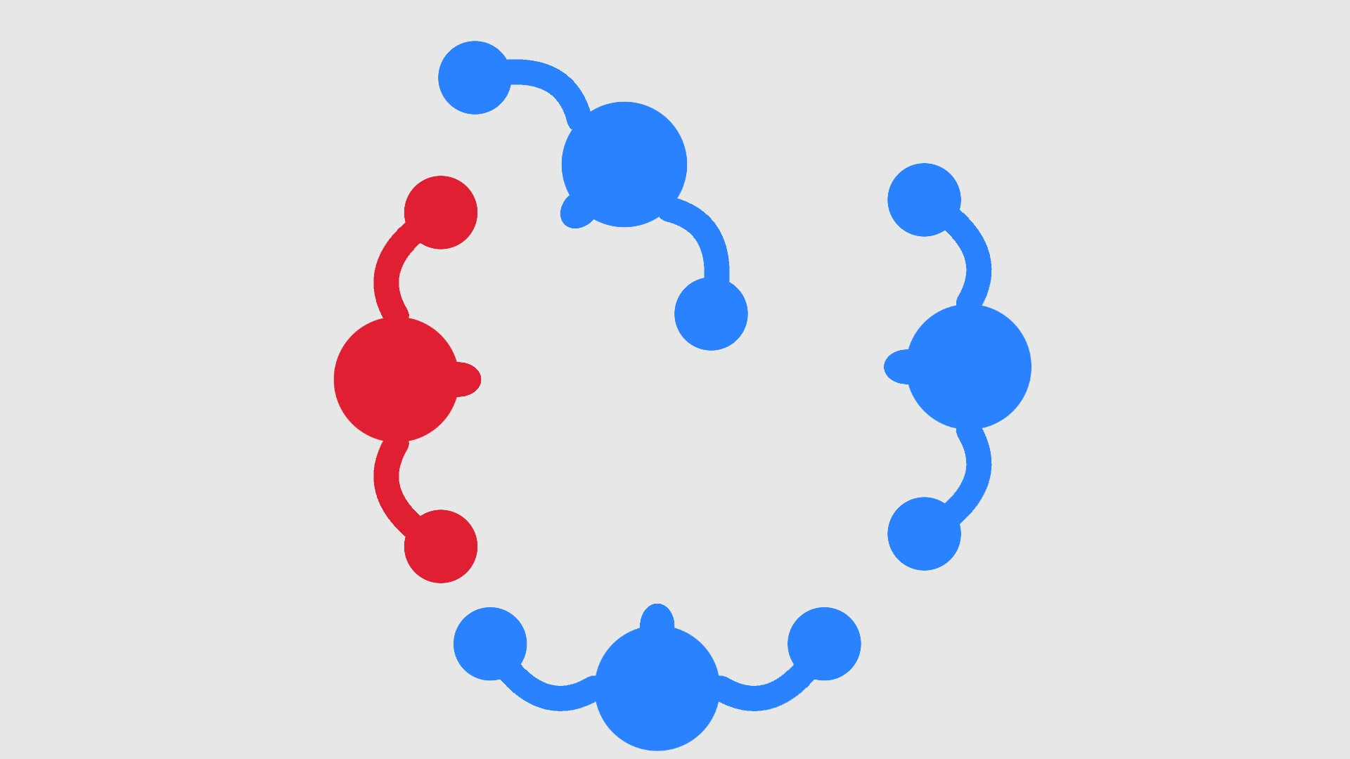 遊戲截圖，展示了在一個充滿障礙物的競技場中，多名角色混戰的場景