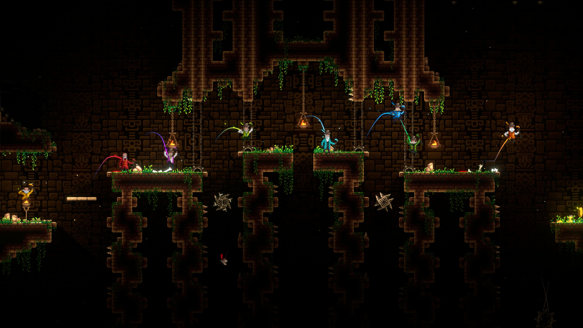 多名玩家在複雜的關卡中,場面一度十分混亂。